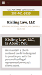 Mobile Screenshot of kislinglaw.com