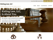 Tablet Screenshot of kislinglaw.com